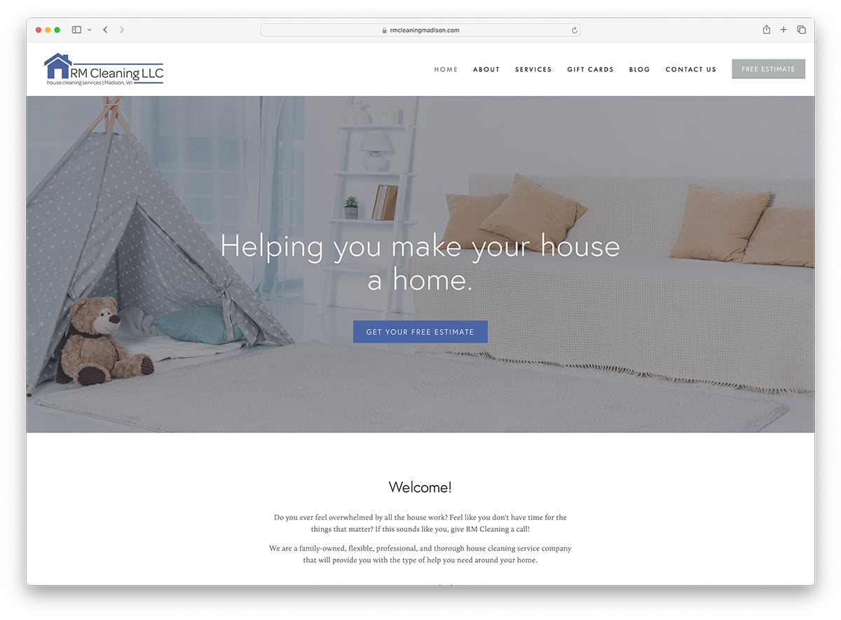 rm cleaning madison - esempio di sito web aziendale