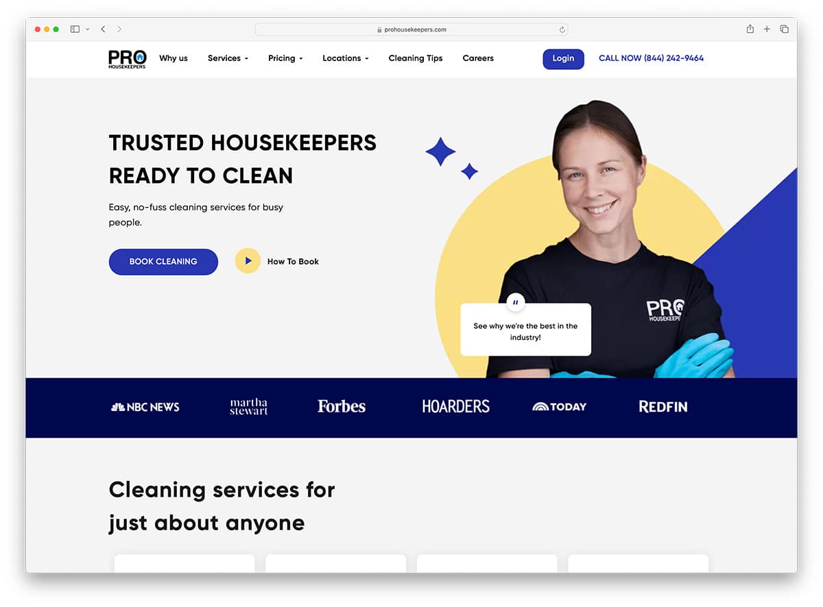 site-ul web de servicii pro menajere