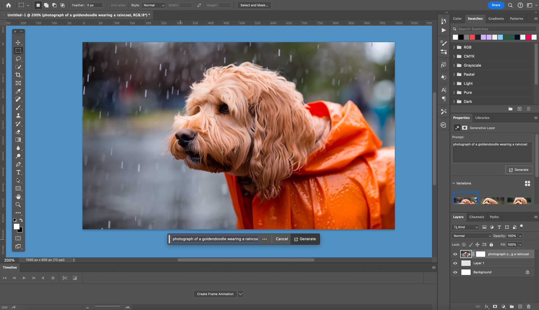 การเติม Photoshop กำเนิด