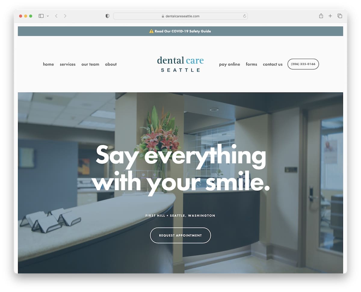 sitio web de atención dental de Seattle