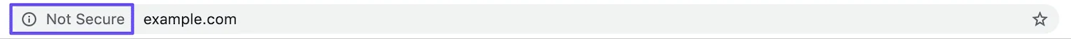 “Not Secure” Warning in Chrome