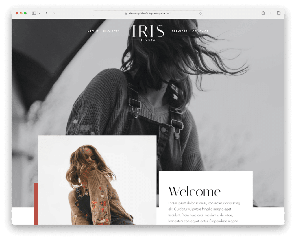 Iris squarespace 治疗师模板