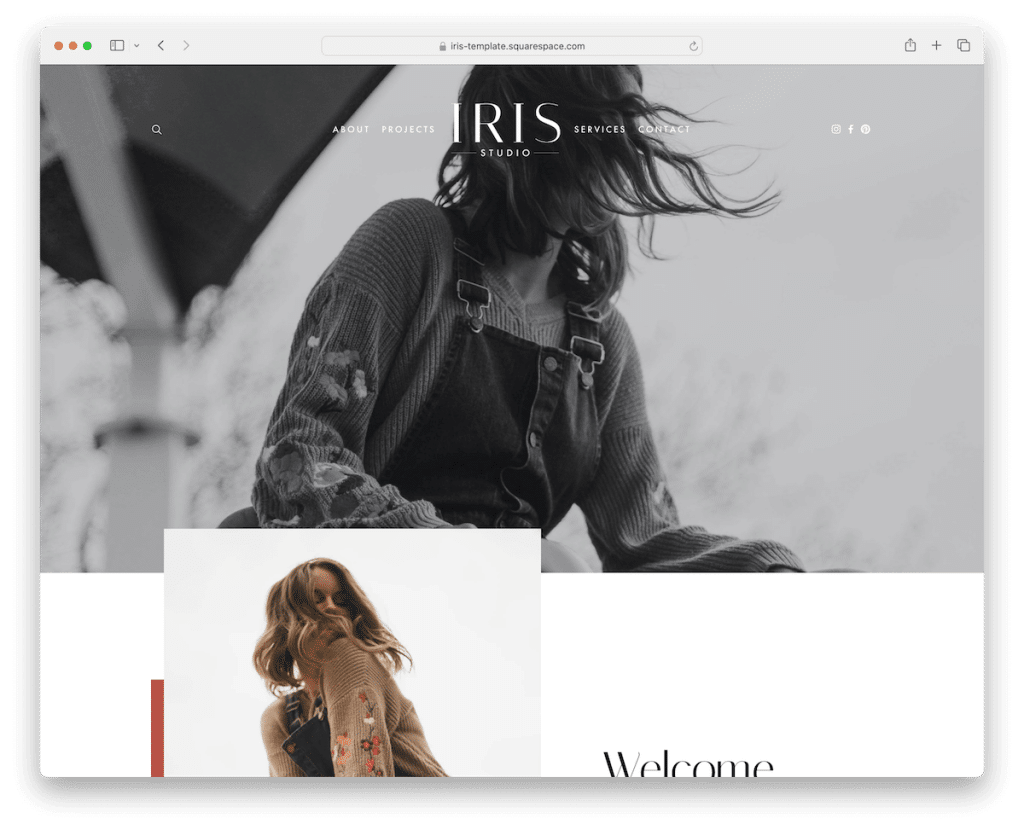 Iris squarespace 设计师模板