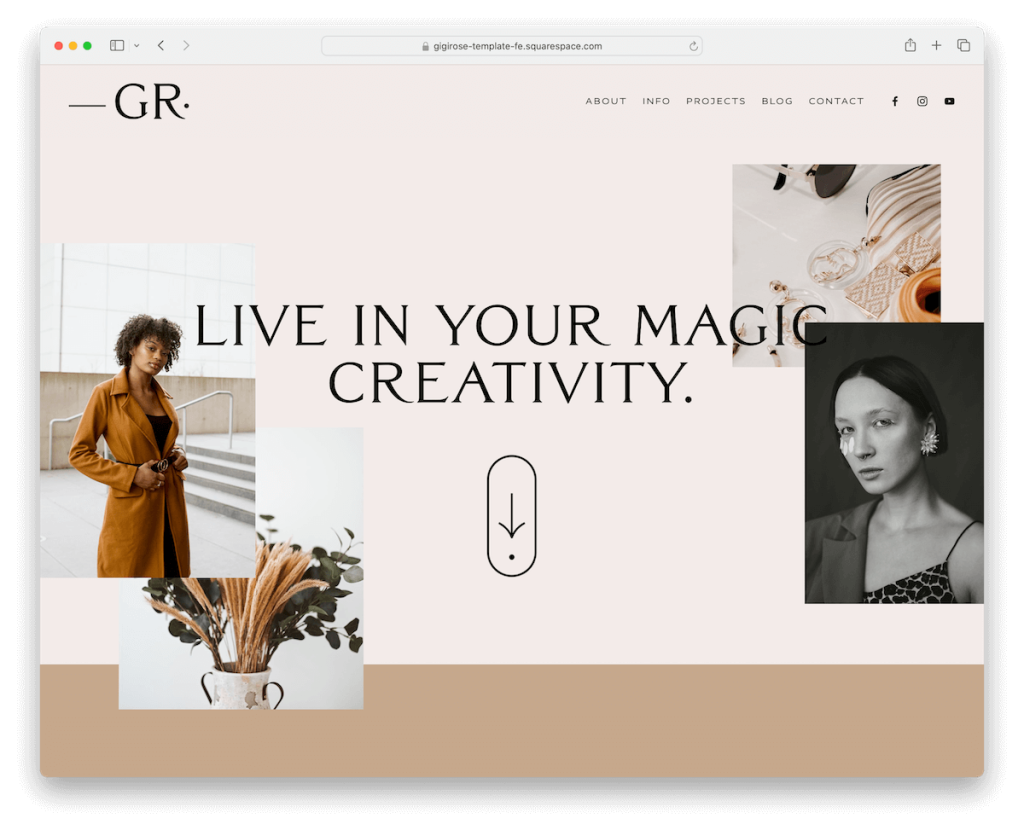 gigi squarespace 设计师模板