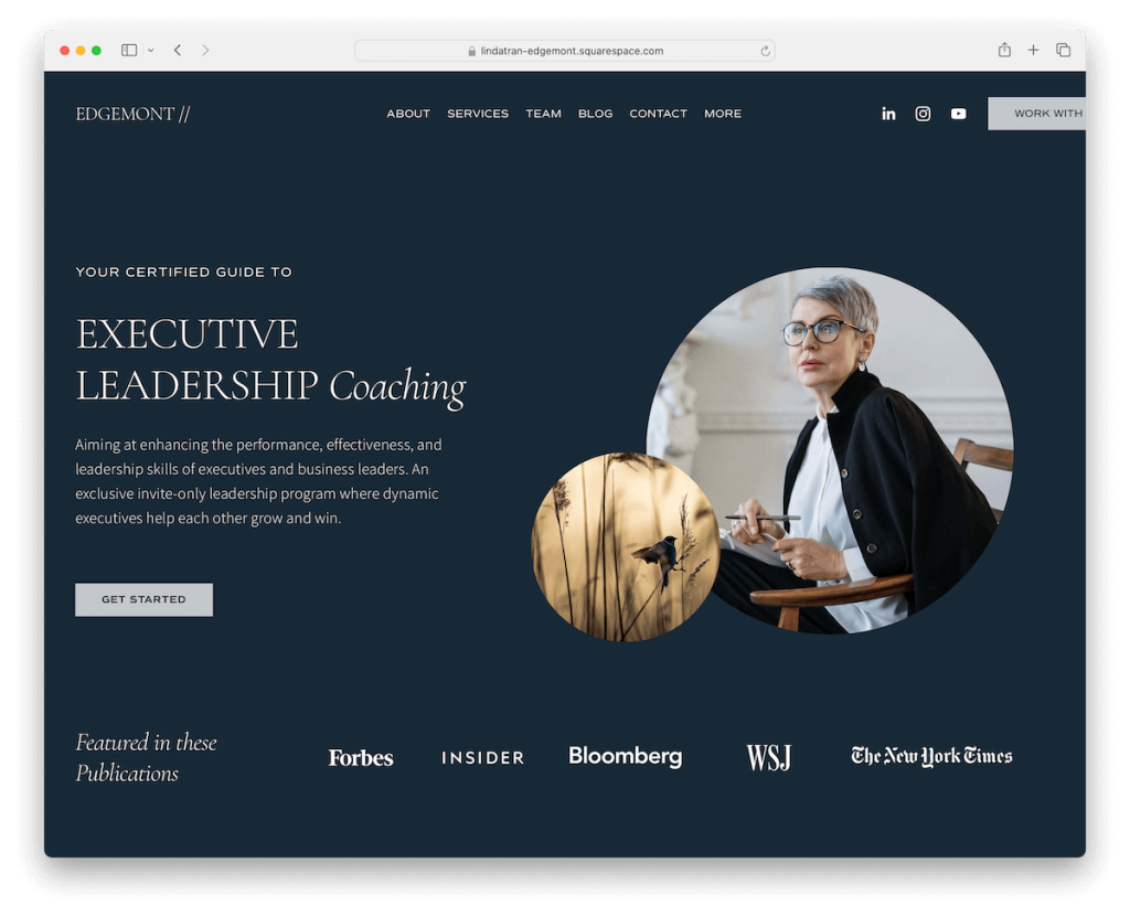 Modello di coaching Edgemont Squarespace