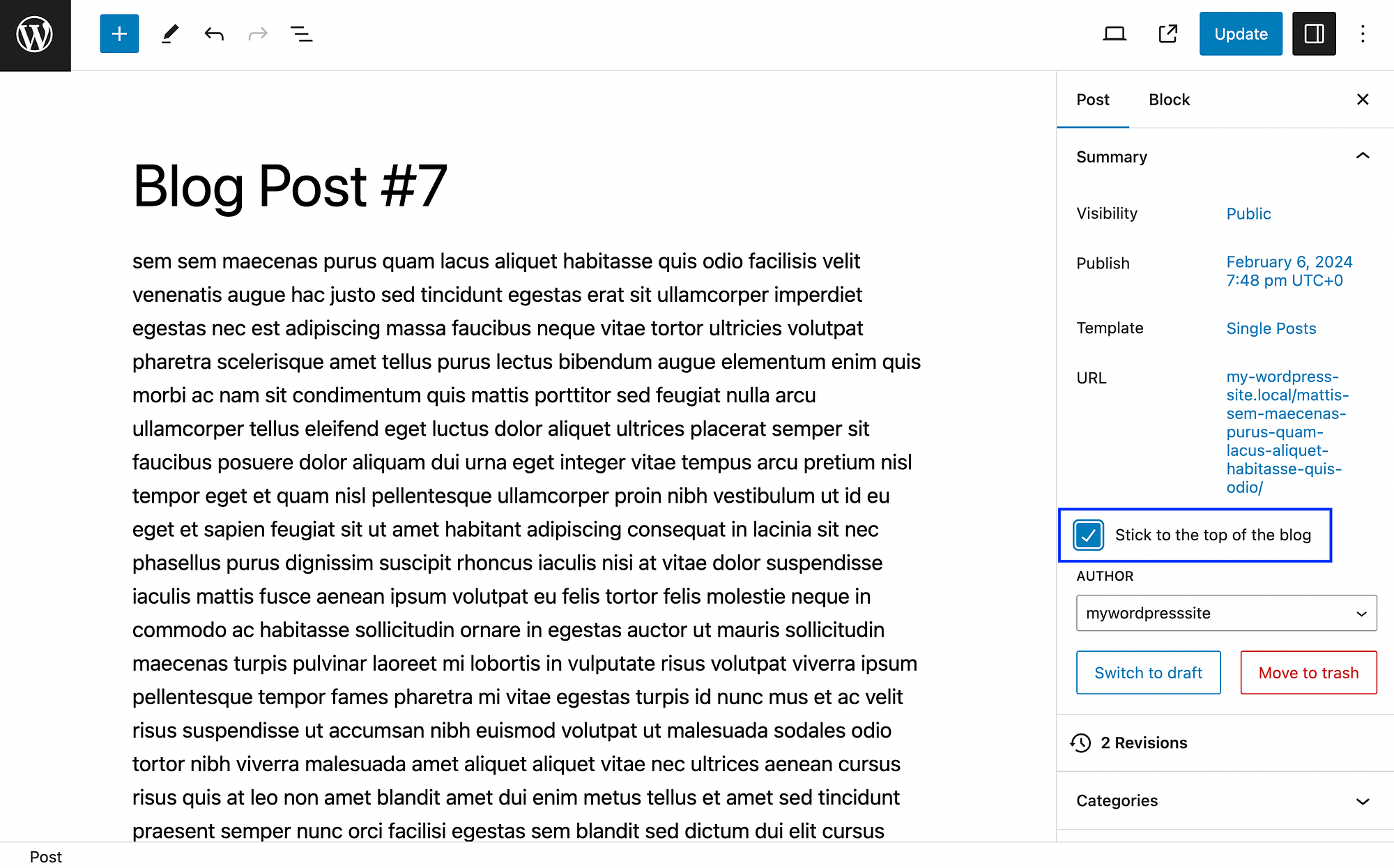 Reordonați postările în WordPress făcând o postare de blog lipicioasă