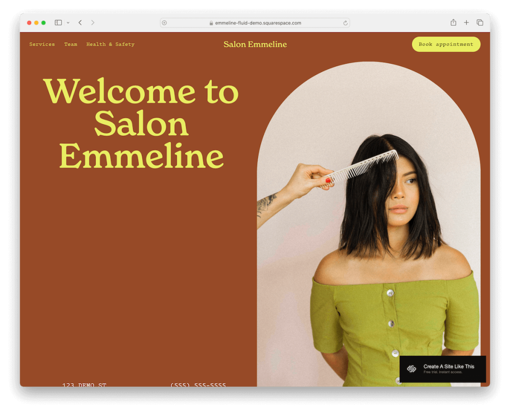 Modello minimalista di emmeline Squarespace