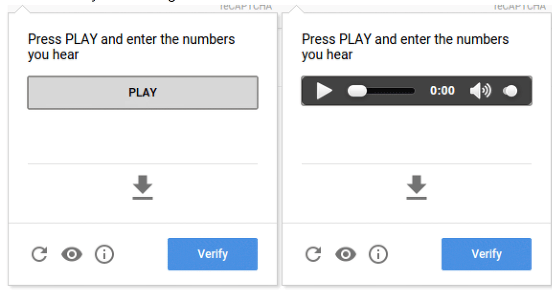 audio recaptcha