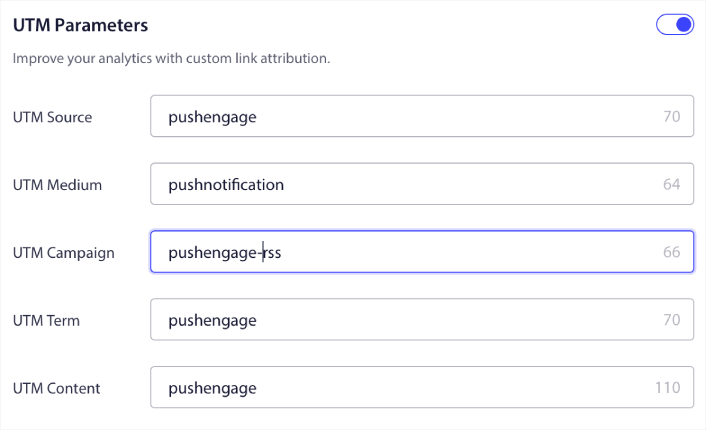 UTM für RSS-Push-Benachrichtigungen