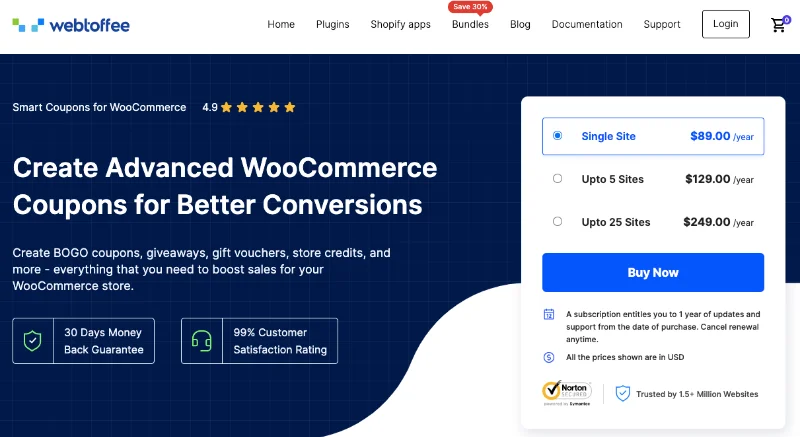 ملحقات قسيمة WooCommerce - تسعير كوبونات WT الذكية