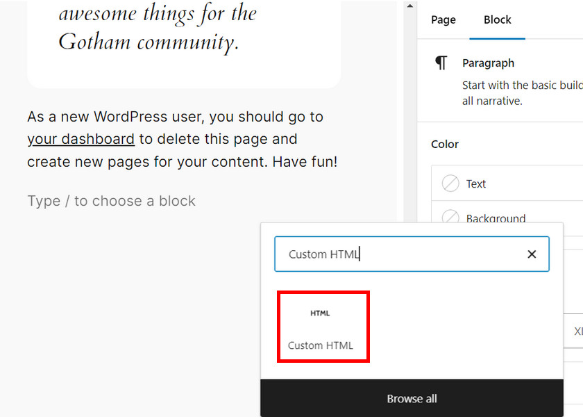 adicionar bloco html personalizado - exibir tweets recentes no wordpress