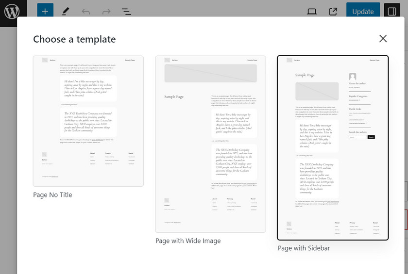 เลือกหน้าที่มีตัวเลือกแถบด้านข้าง - แสดงทวีตล่าสุดใน WordPress