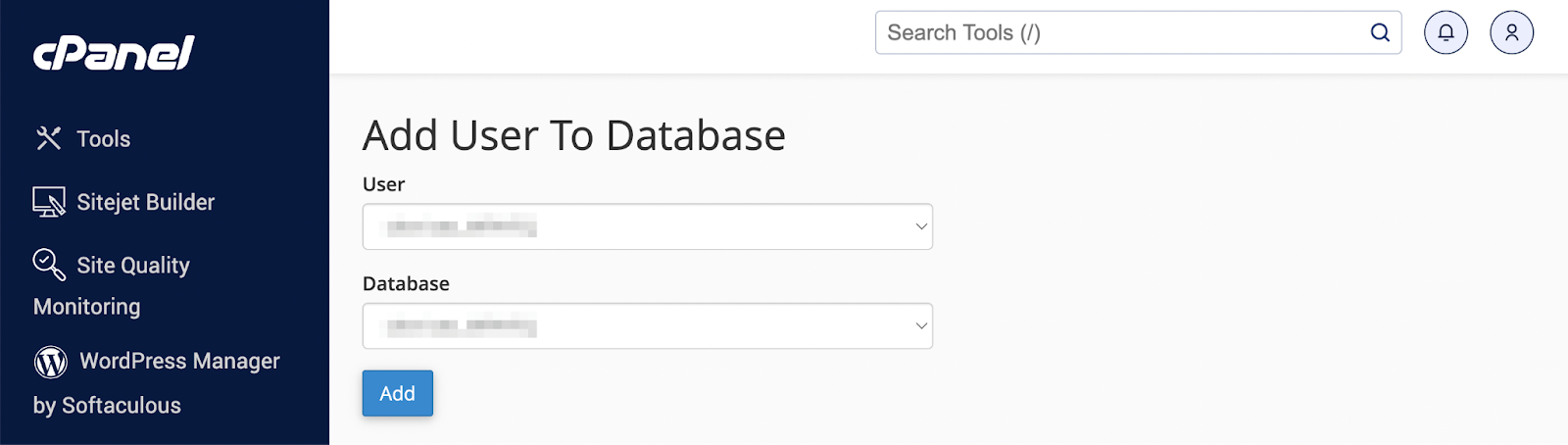 aggiunta di un utente a un database