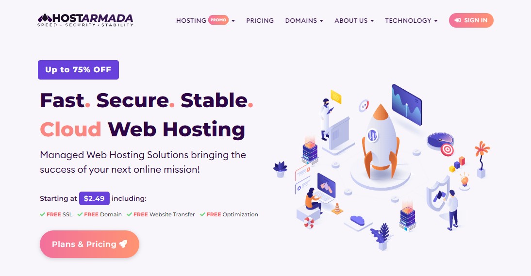 HostArmada - بديل لـ Bluehost