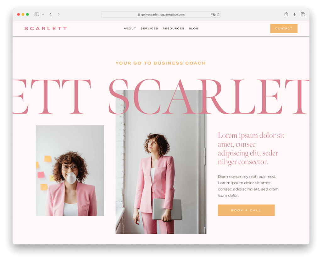 Финансовый шаблон Scarlett Squarespace