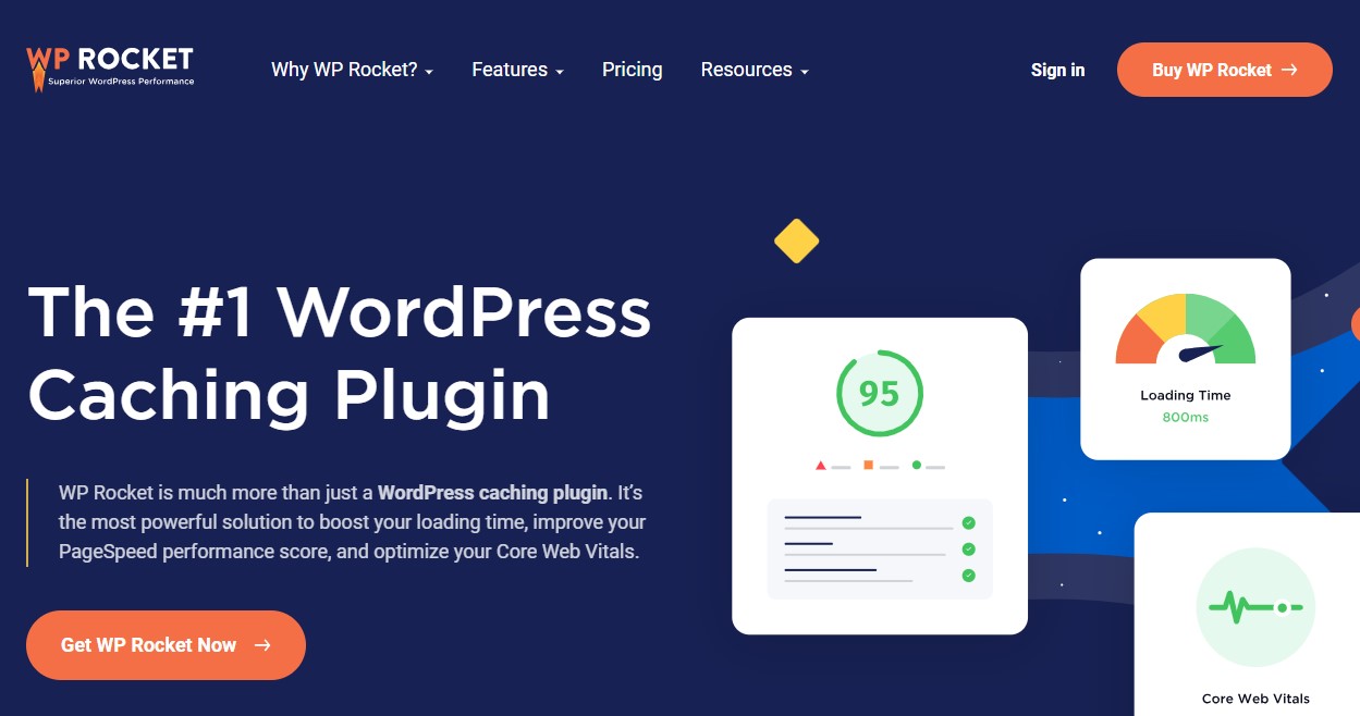 WP Rocket：#1 WordPress 快取插件