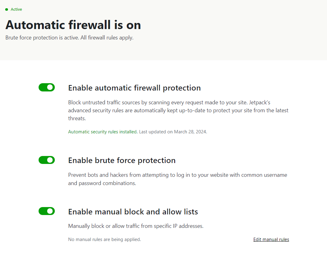 beralih ke firewall otomatis