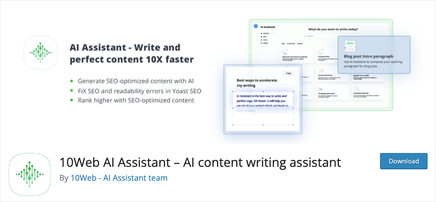 10web AI ผู้ช่วยเขียน