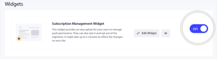 Activer le widget de gestion des abonnements