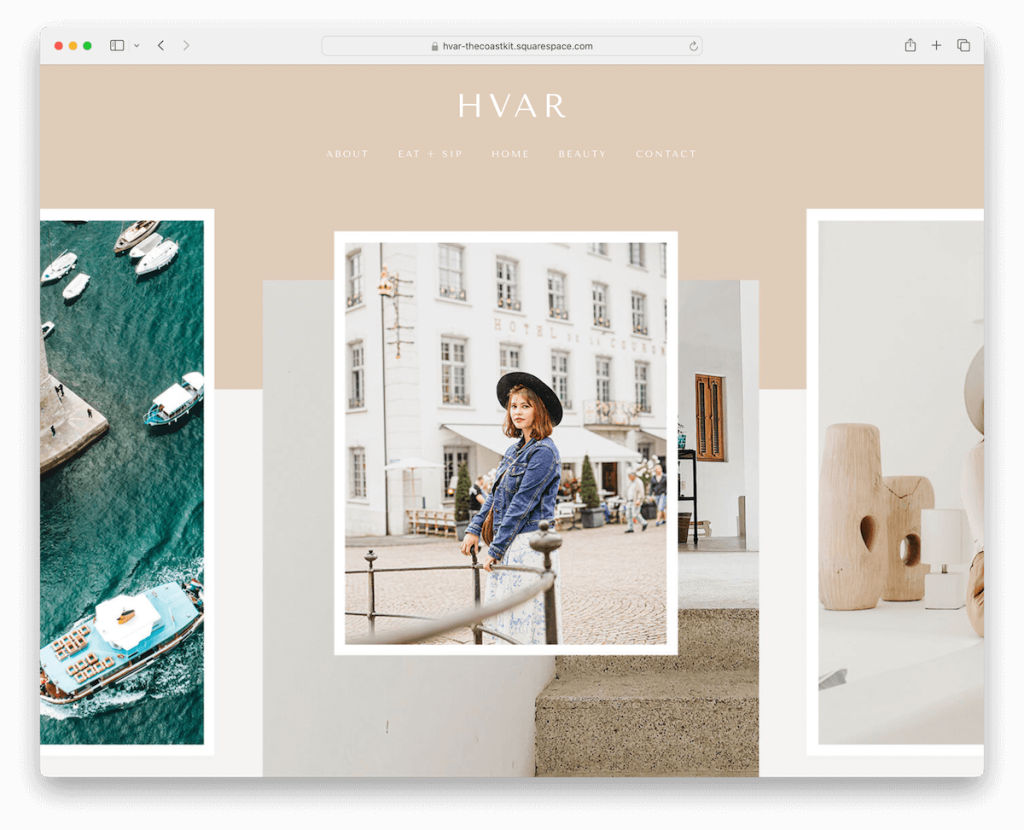 Hvar Squarespace-Vorlage für Speisen und Getränke