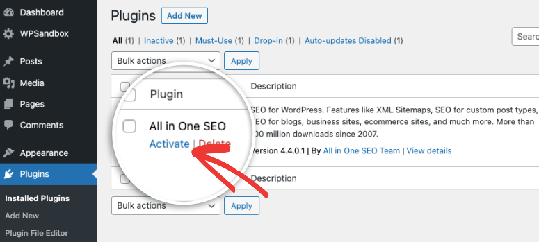 Aktivieren Sie das in cpanel hochgeladene Plugin