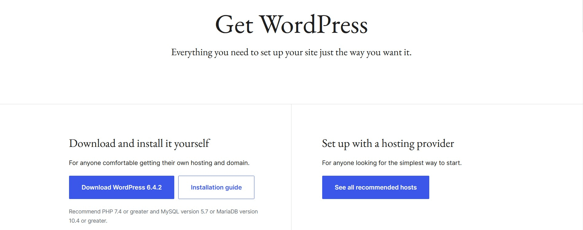 WordPress 받기