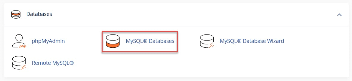 cPanel MySQL 数据库