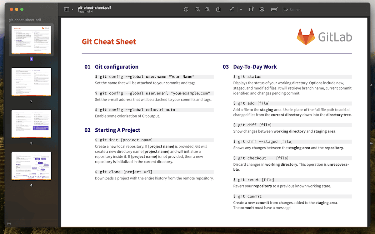 Un PDF visualizzato utilizzando l'app Anteprima macOS.