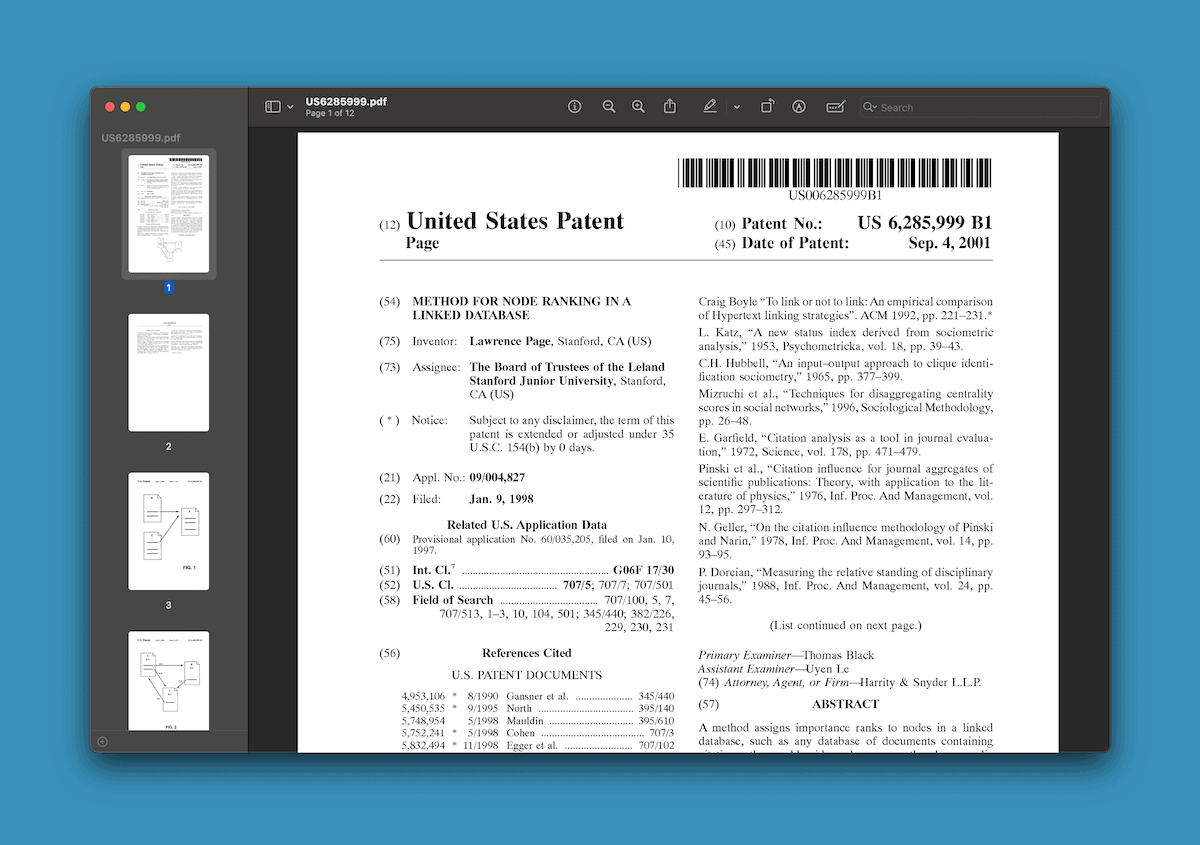 Um documento PDF sem recursos visuais interessantes ou ricos.