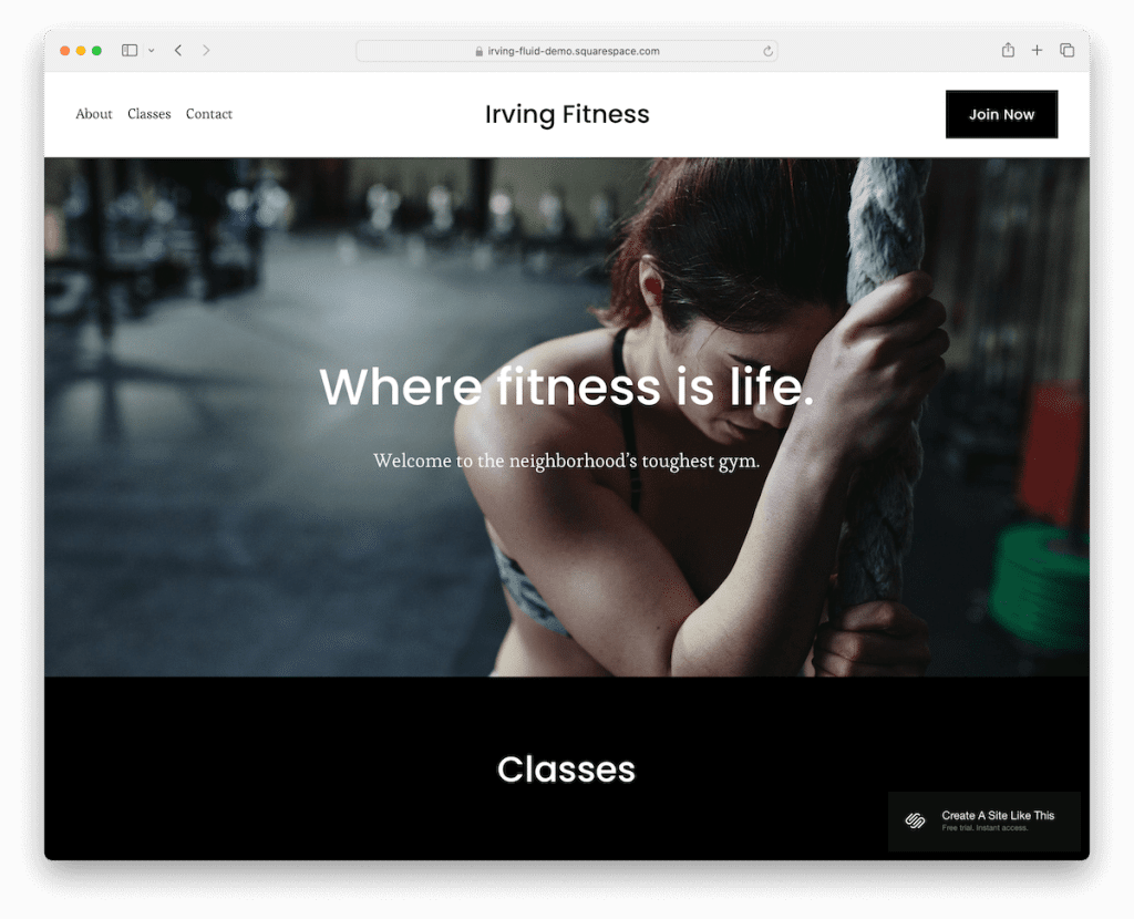 เทมเพลตไลฟ์สไตล์ของเออร์วิงก์ Squarespace