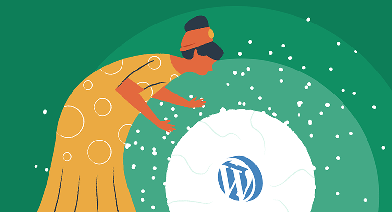 Eine Wahrsagerin schaut in eine Kristallkugel, um die Zukunft von WordPress-Plugins zu sehen