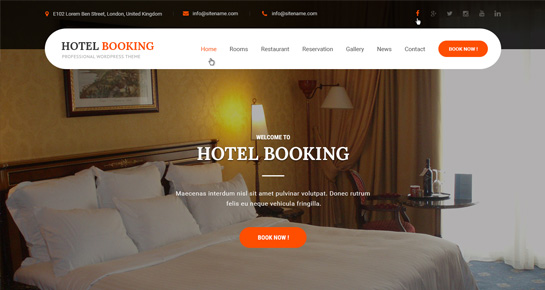 Tema WordPress de reserva de hotel