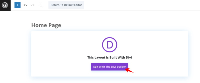 configurações do divi-builder