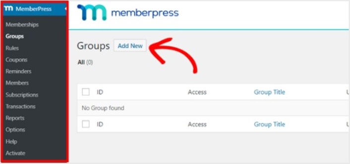 Groupes de membres