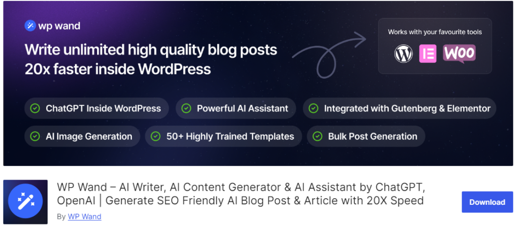 wp wand — Плагины WordPress для ChatGPT