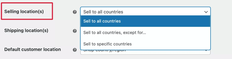woocommerce 銷售地點