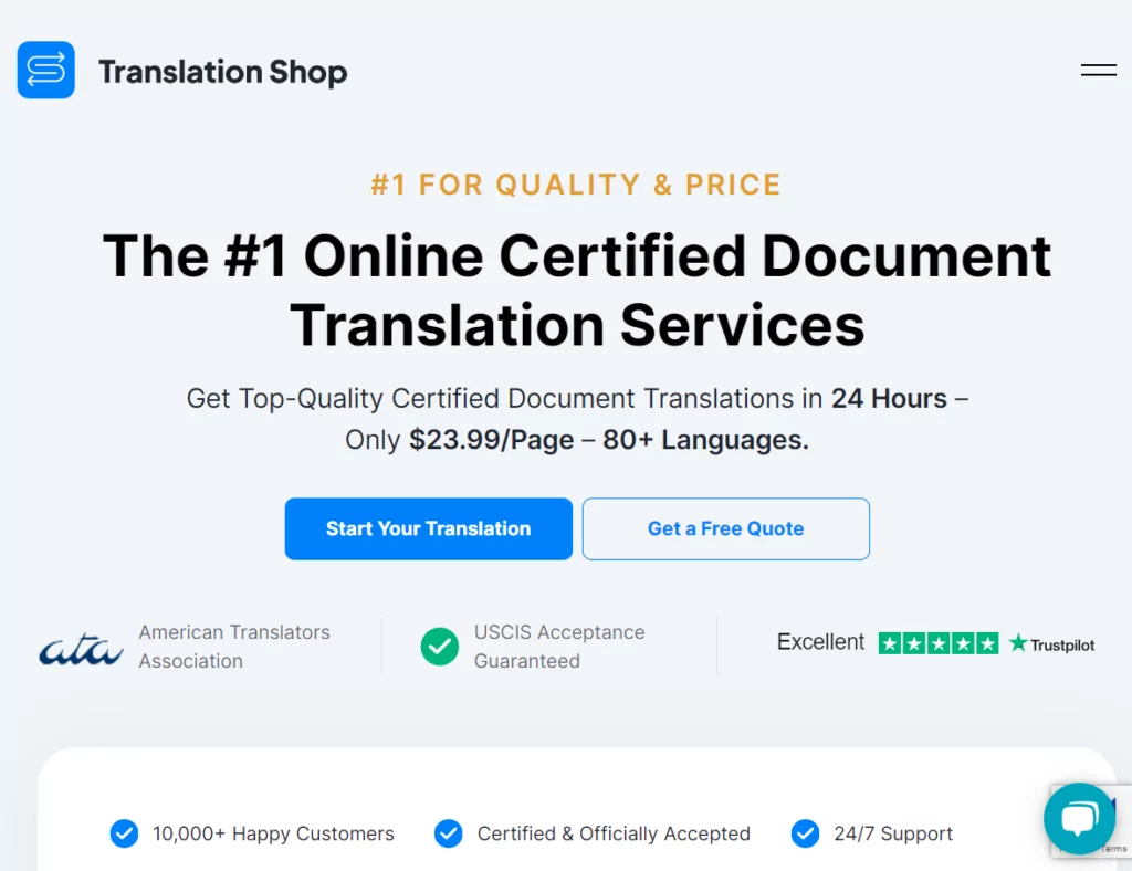 Translationshop خدمة الترجمة المالية