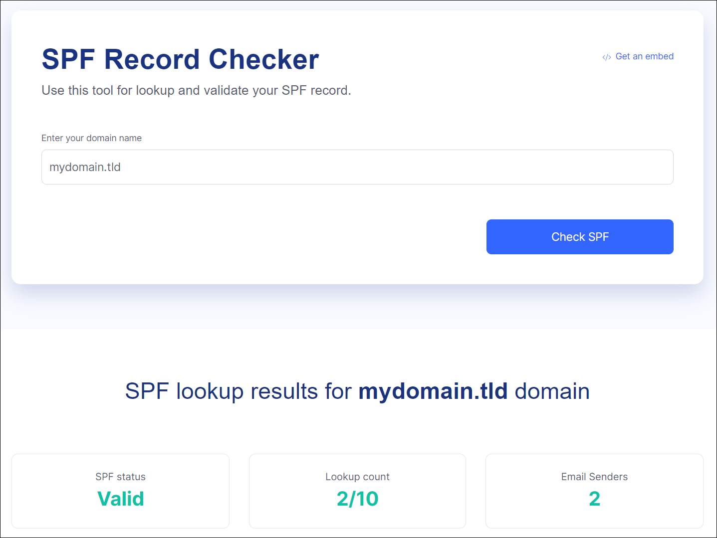 Verificatorul de înregistrări SPF al EasyDMARC