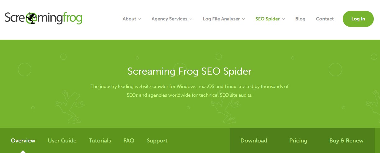 Screaming Frog SEO Spider – Melhores alternativas gratuitas de Ahrefs para auditoria de sites