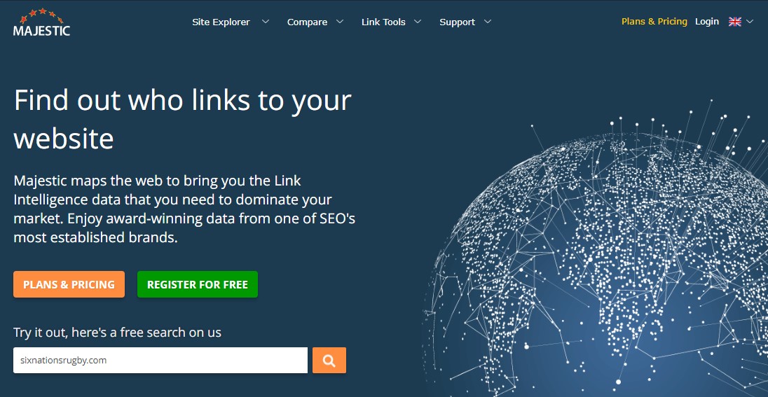 Majestic – SEO-Backlink-Checker und Linkbuilding-Toolset