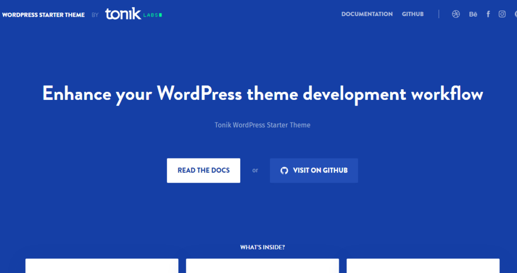 tonik WordPress 테마 - 스타터 WordPress 테마