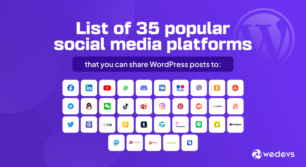 Daftar 35 platform media sosial populer tempat Anda dapat membagikan postingan WordPress_