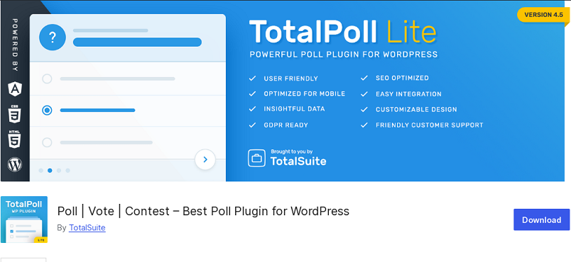 Плагин голосования TotalPoll