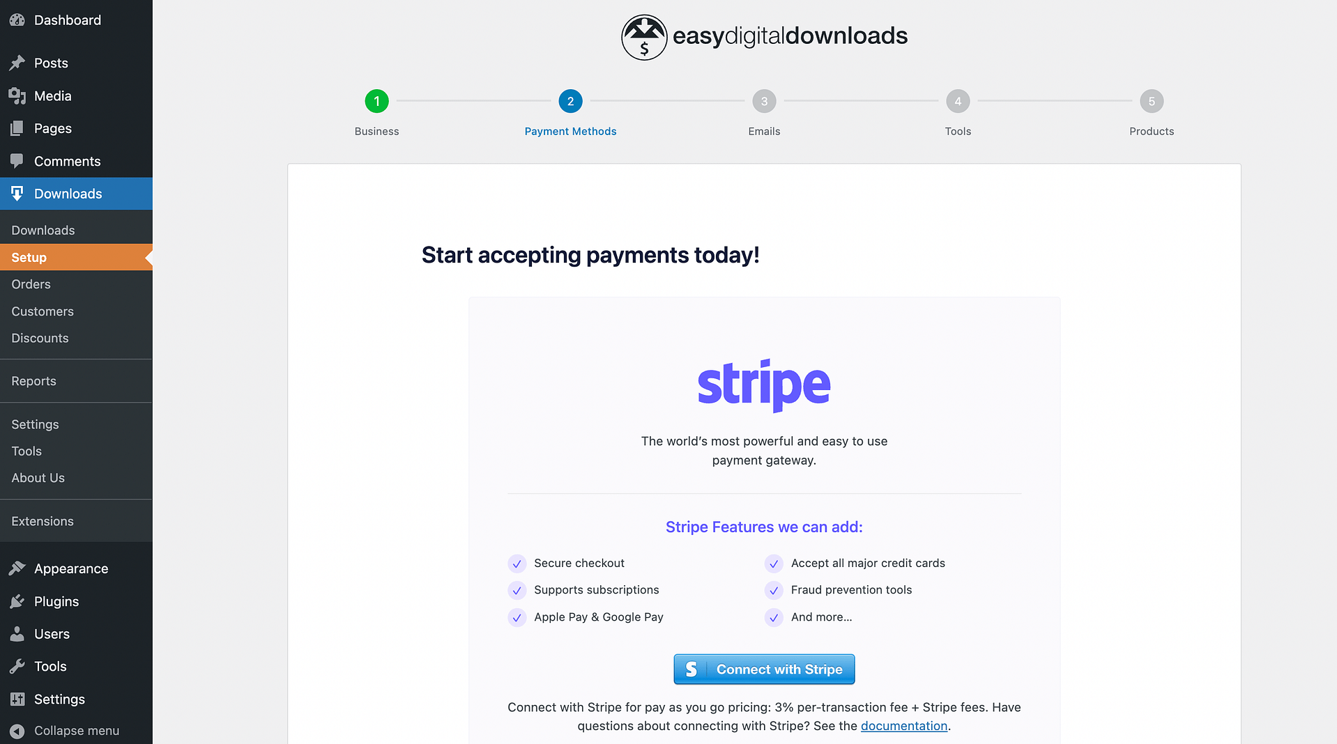 ربط Stripe وWordPress بالتنزيلات الرقمية السهلة.