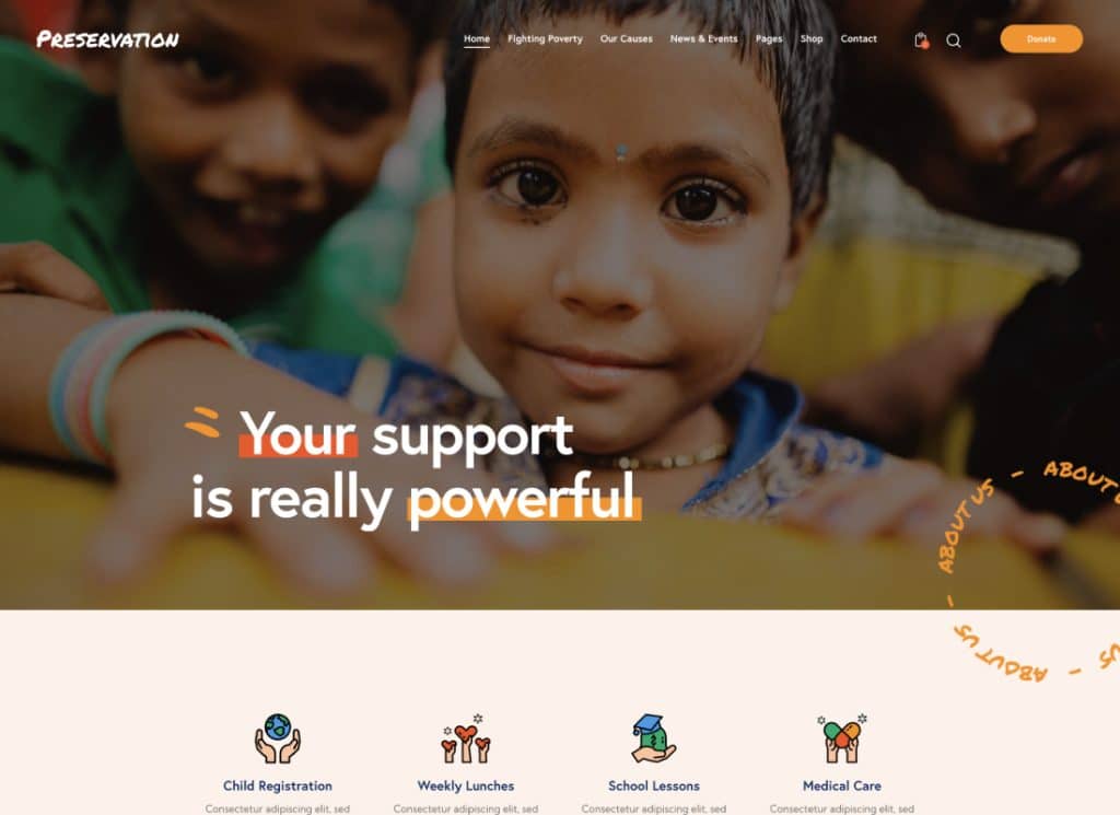 Ochrona — motyw WordPress dla organizacji non-profit i ekologii 