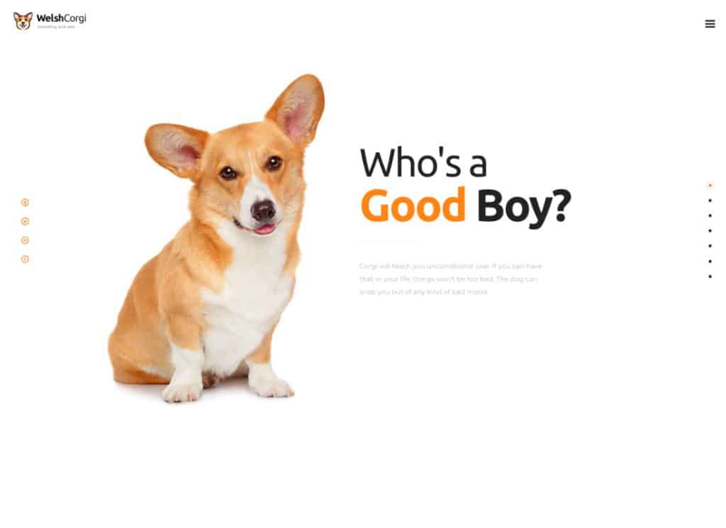 Welsh Corgi - ธีม WordPress การผสมพันธุ์สุนัขและการขาย 