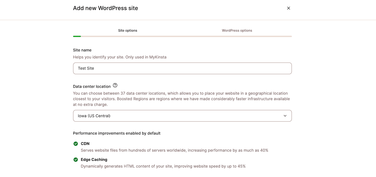 新增 WordPress 站點