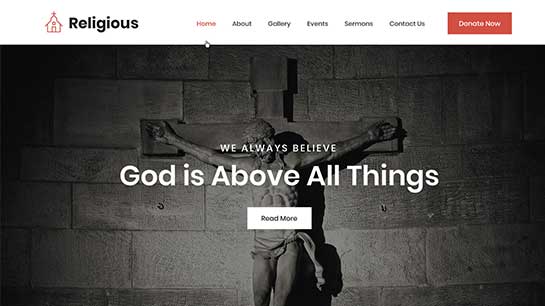 Tema gereja WordPress