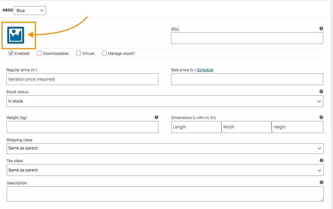 Variation Image - WooCommerce Variable Product