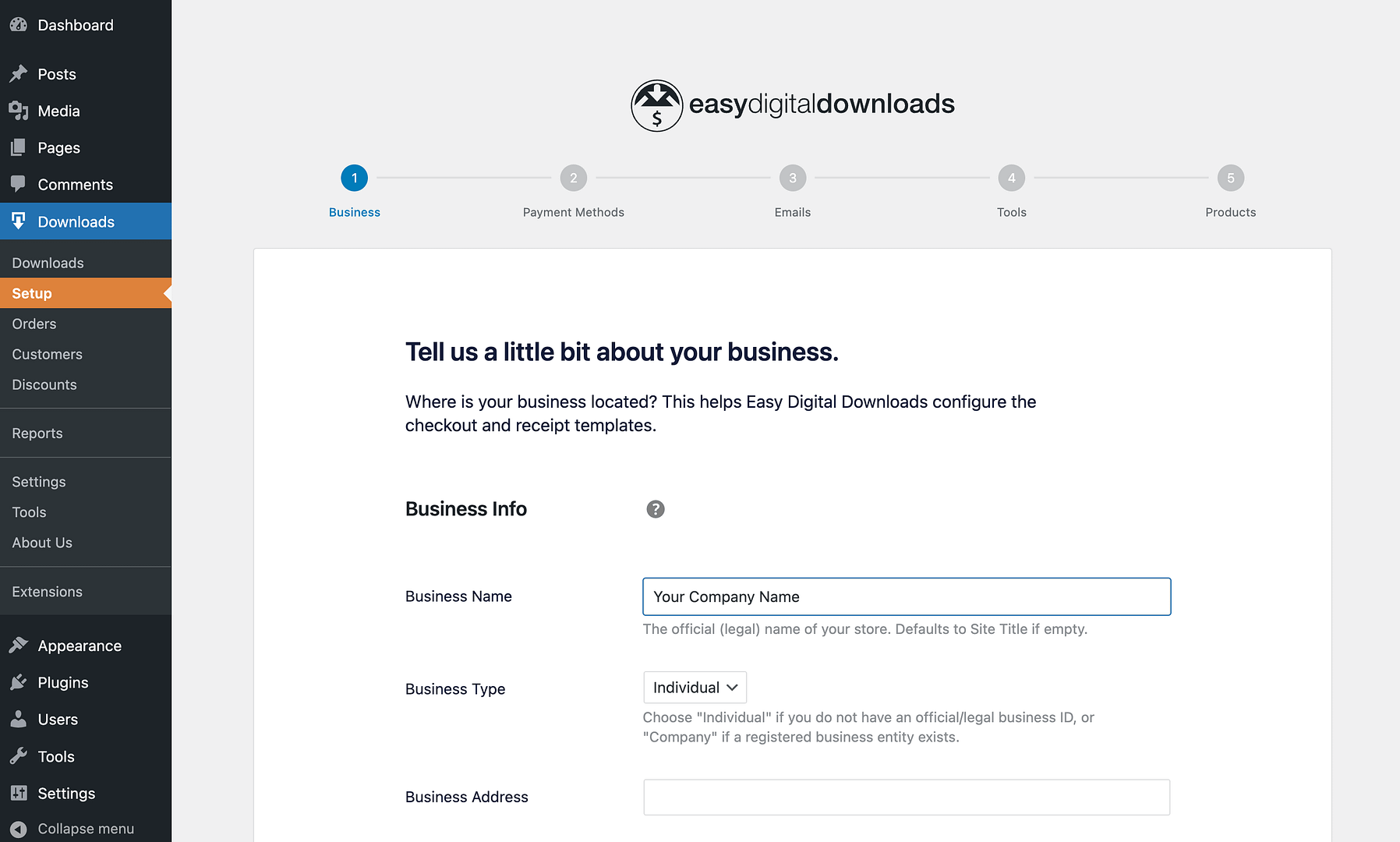 Assistant de configuration facile des téléchargements numériques.